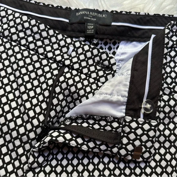 Banana Republic Sloan Pant - Black and White Pattern - Picture 4 of 11